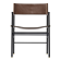 Classic bar stool with backrest. Dark brown and black leather.