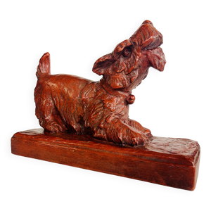 Chien en terre cuite