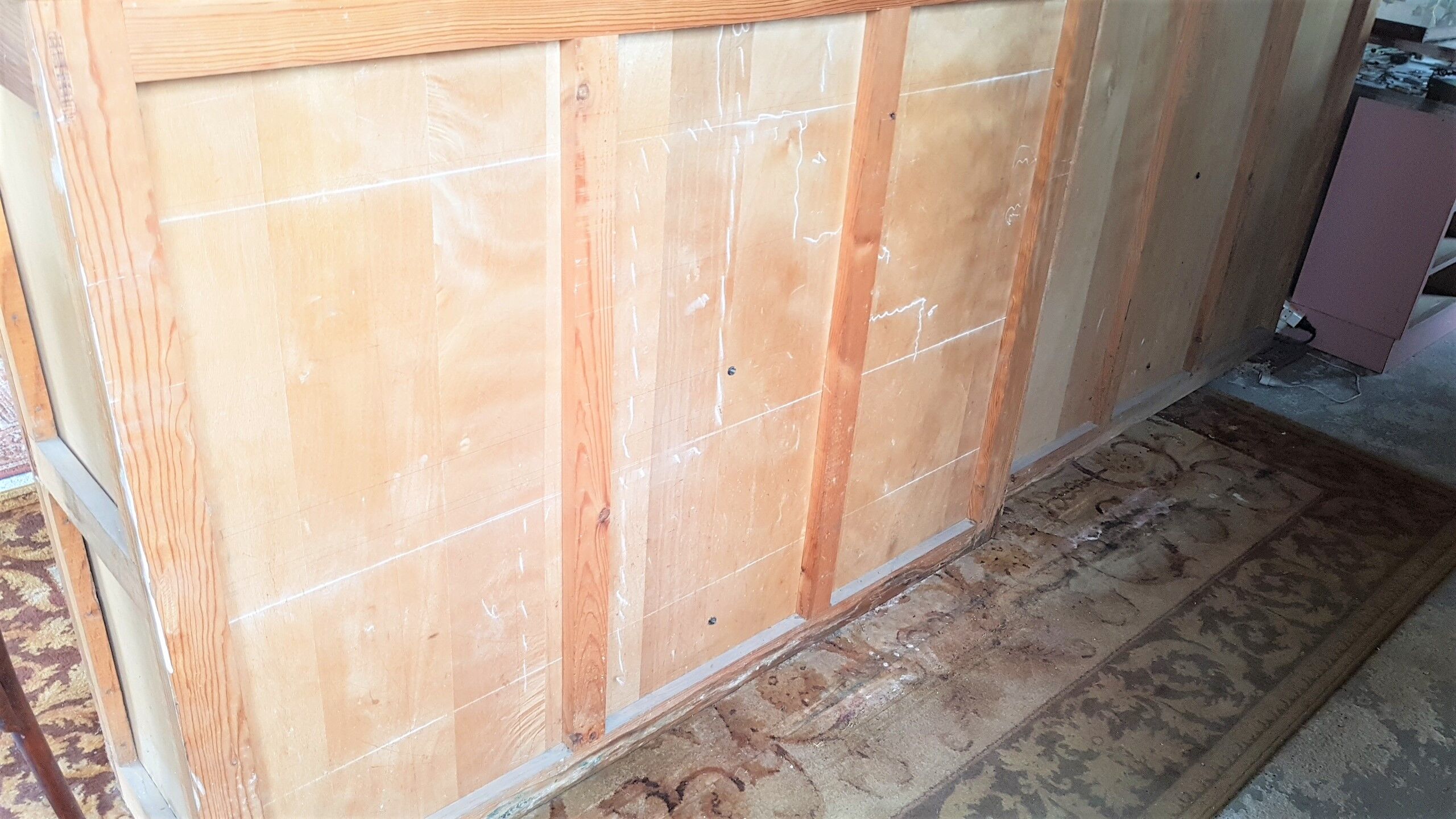 Glass and wood display case