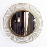 Round gold metal mirror