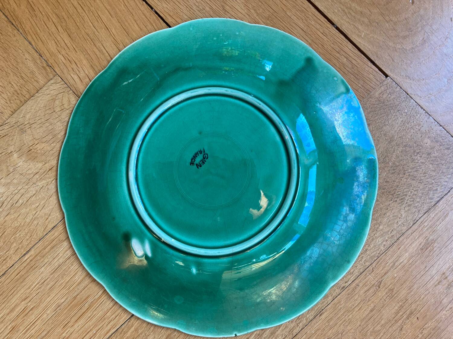 Gien Leaf Slush Dessert Plates