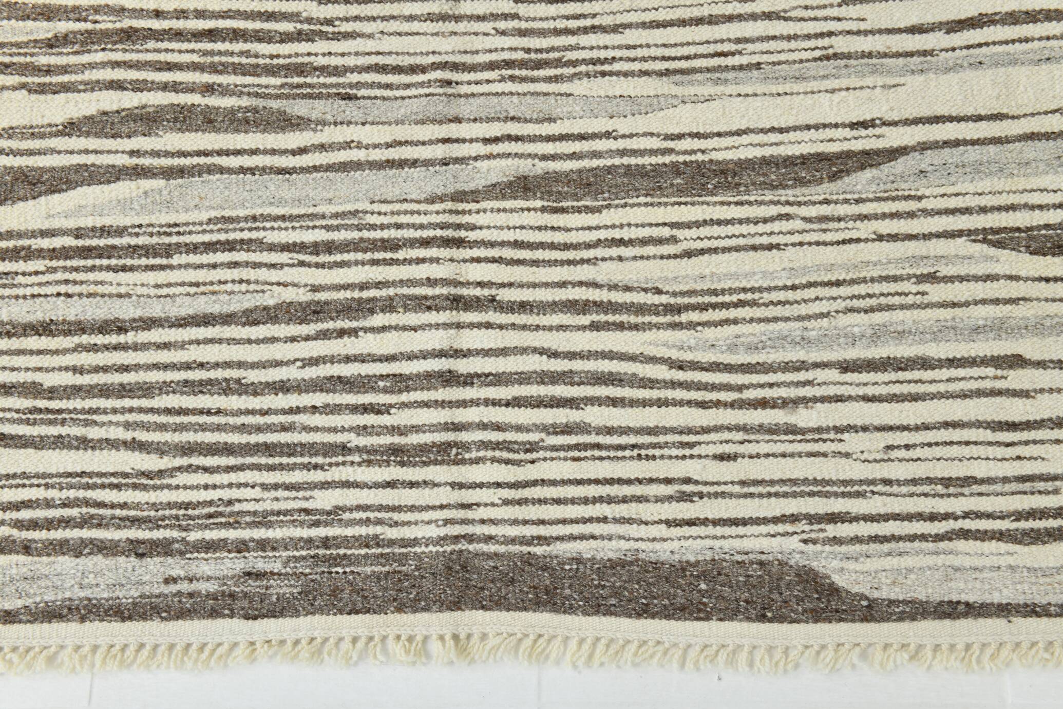 8x10 Brown & Beige Modern Wool Turkish Rug, 238x324Cm SK 34372