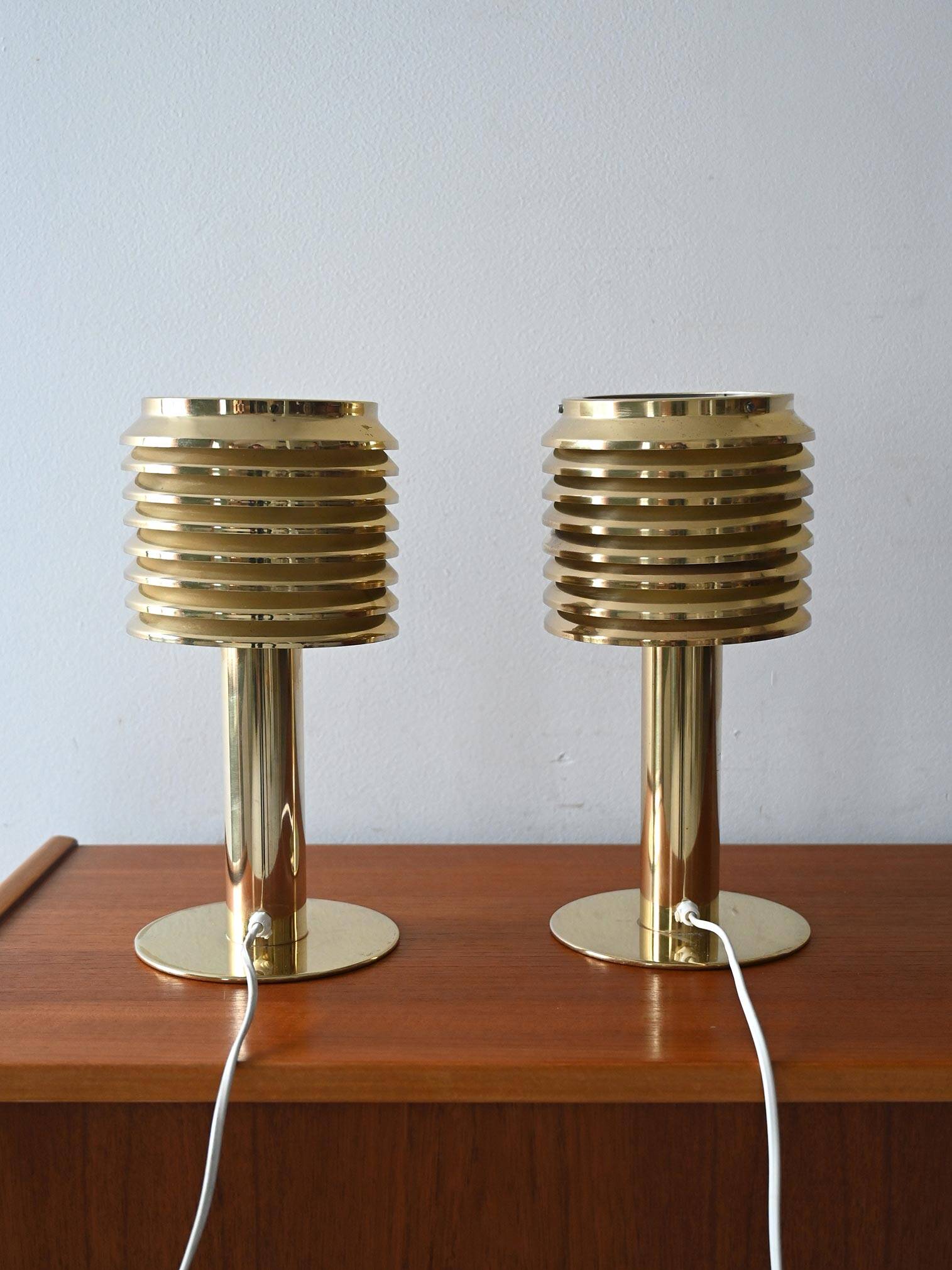 Pair of model B142 brass table lamps by Hans-Agne Jakobsson