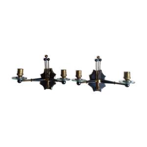 Paire d’appliques spoutnik