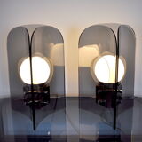 Pair of Midcentury Lamp, Metcidrylate and Wood, Denmark