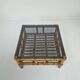 Italian bamboo coffee table with smoked glass, 1970s