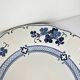 Set of 6 flat plates Terre de Fer KG Lunéville, model "Jane", blue, 1890-1915