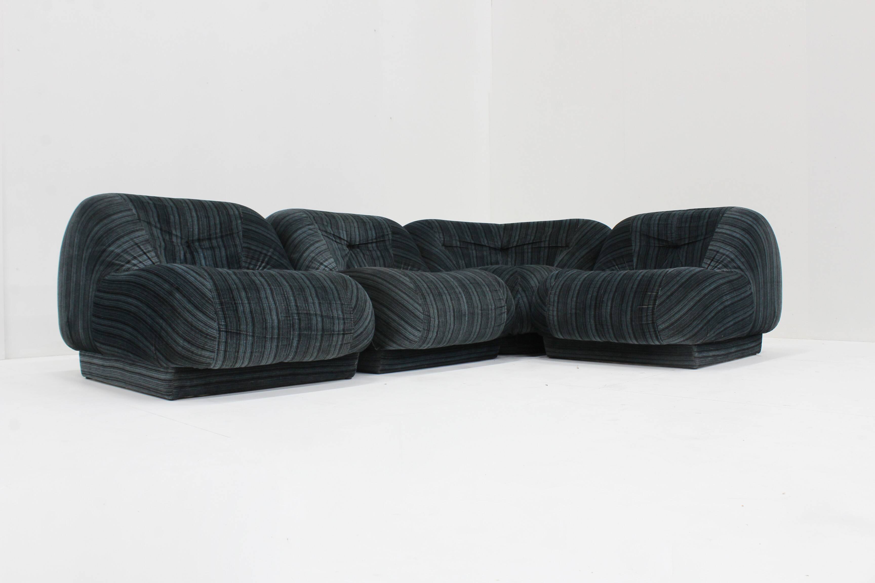 Vintage Italian modular sectional sofa 1970s