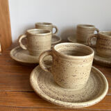 7 stoneware coffee cups
