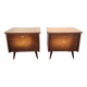 Pair of bedside tables with compass legs / vintage 50s-60s