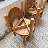 Set of 4 Daumiller pine chairs