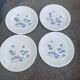 Set of 4 dessert plates Longchamp model of old bluebells.