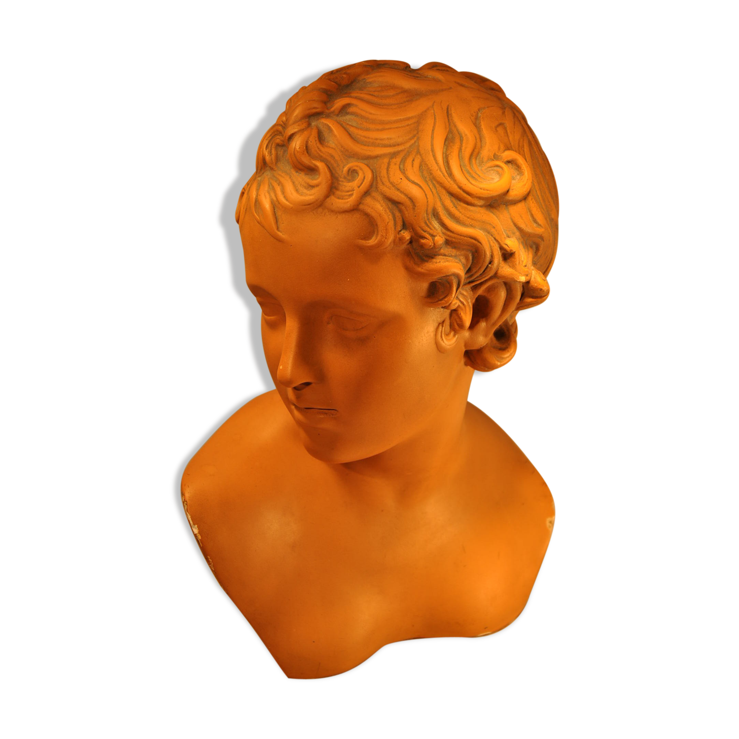 Plaster cherub bust