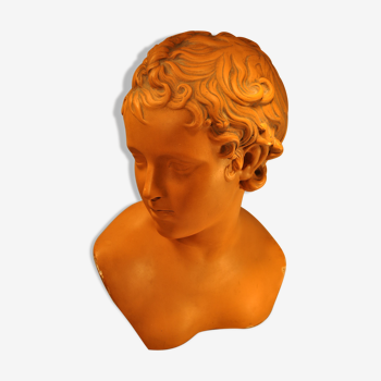 Plaster cherub bust