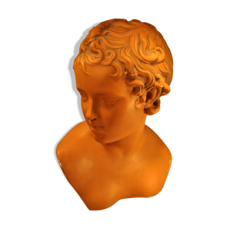 Plaster cherub bust