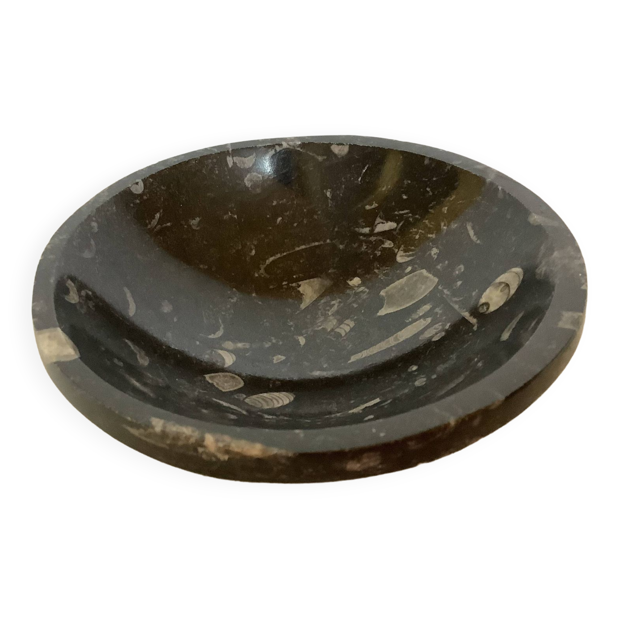 Empty black marble cup pocket