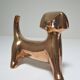 Chien sculptural laiton vintage années 60-70