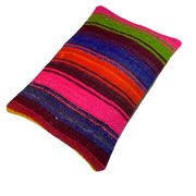 Vintage turkish kilim cushion cover, 30 x 50 cm