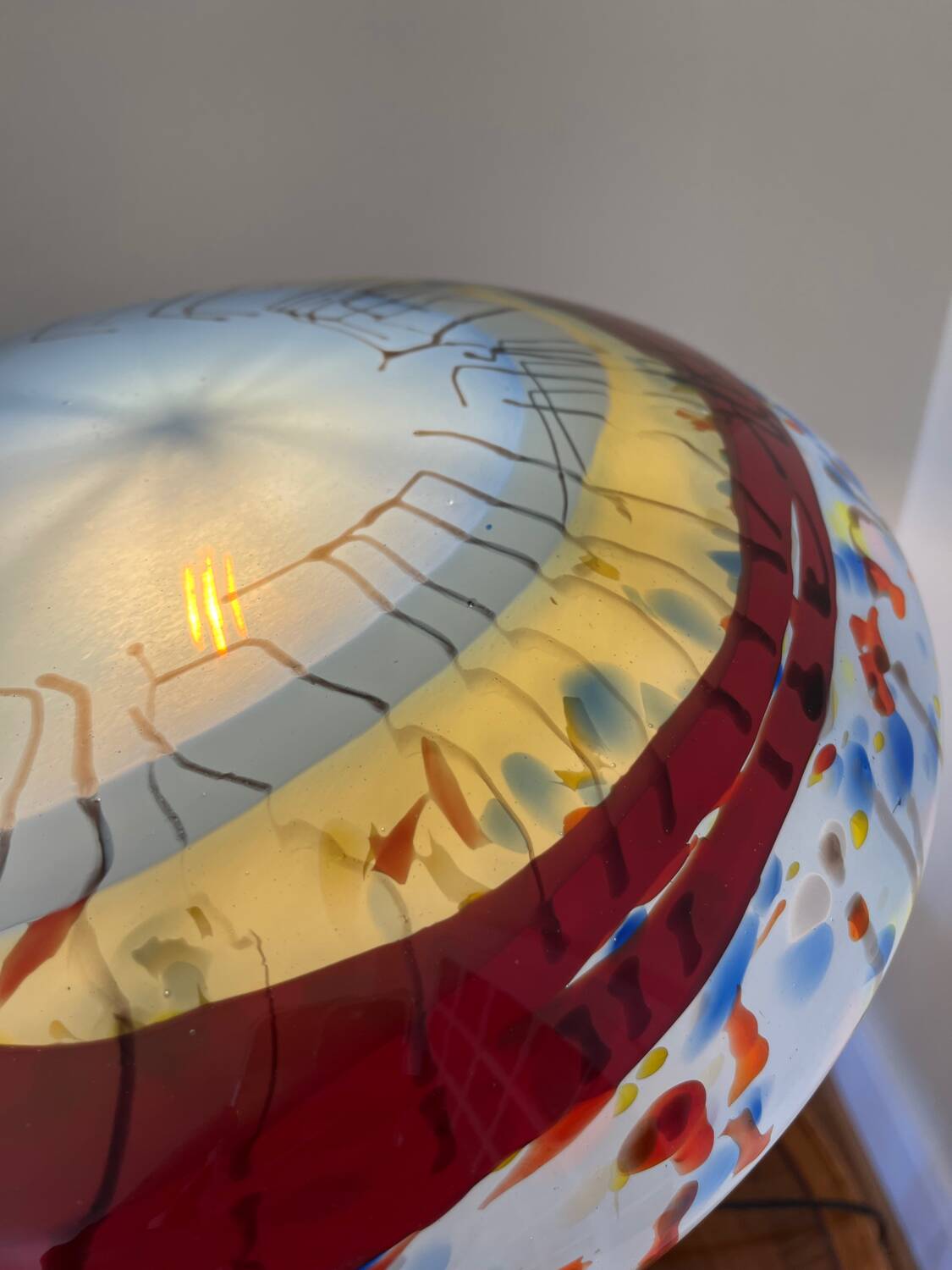 XL glass mushroom lamp
