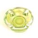 Green anise crystal ashtray Val St Lambert 70s Diameter 16.6 cm