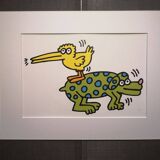 Illustration by Keith Haring - 'Animals' series - 10/12
