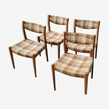 Set de 4 chaises de style scandinave des années 70