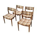 Set of 4 Scandinavian style chairs from the 70s