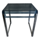 Bedside table in blue plexiglass and chrome metal, 1970