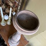 Old wooden church candle holder