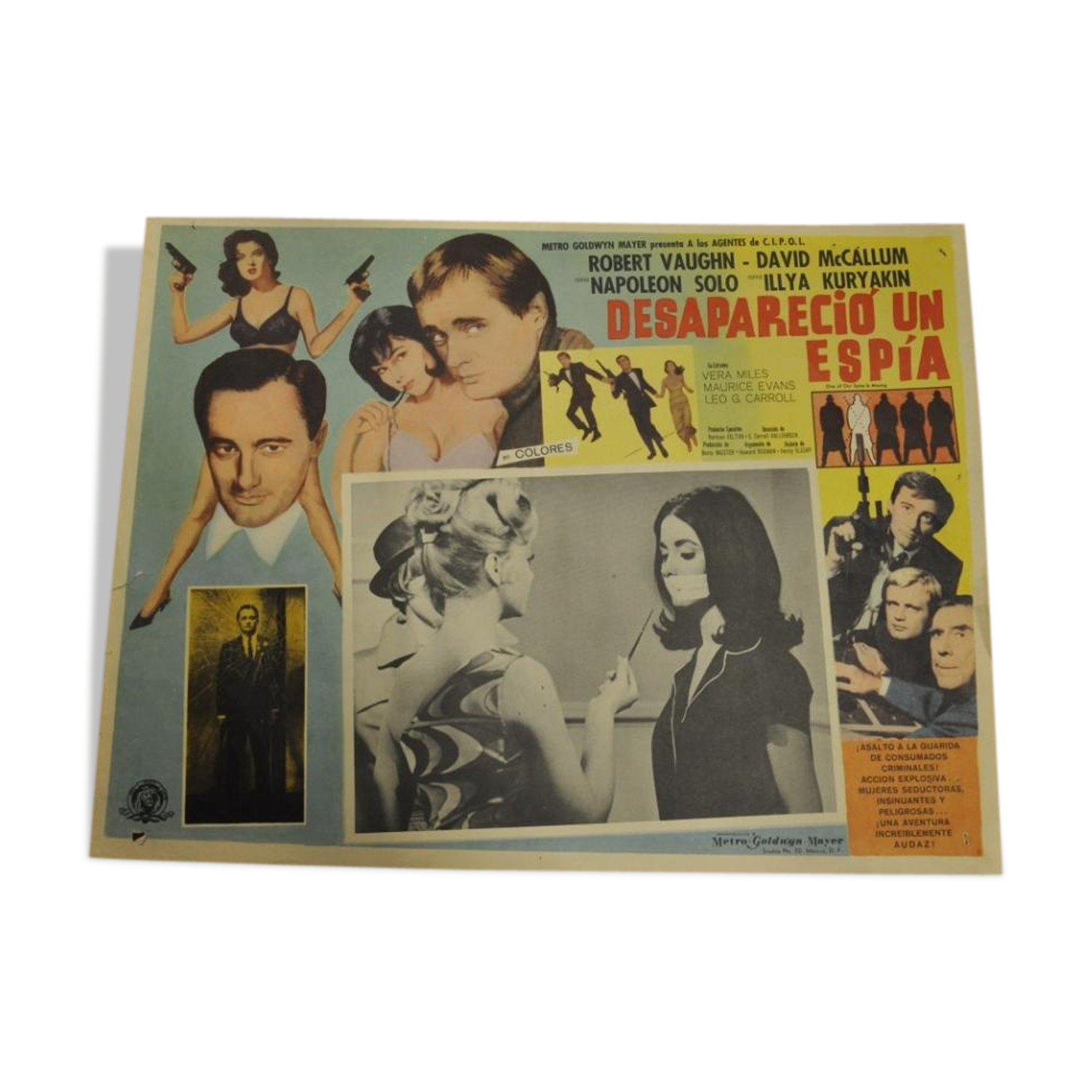 Displays MAN FROM UNCLE 60's film Mexican "lobby card"