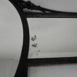 Art Deco mirror with faceted cut glass in a steel frame, 1930s