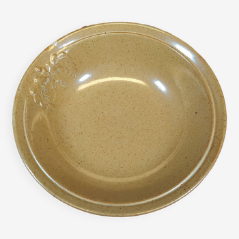 Round vintage stoneware salad bowl