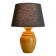 Lampe bois massif et tissu vintage