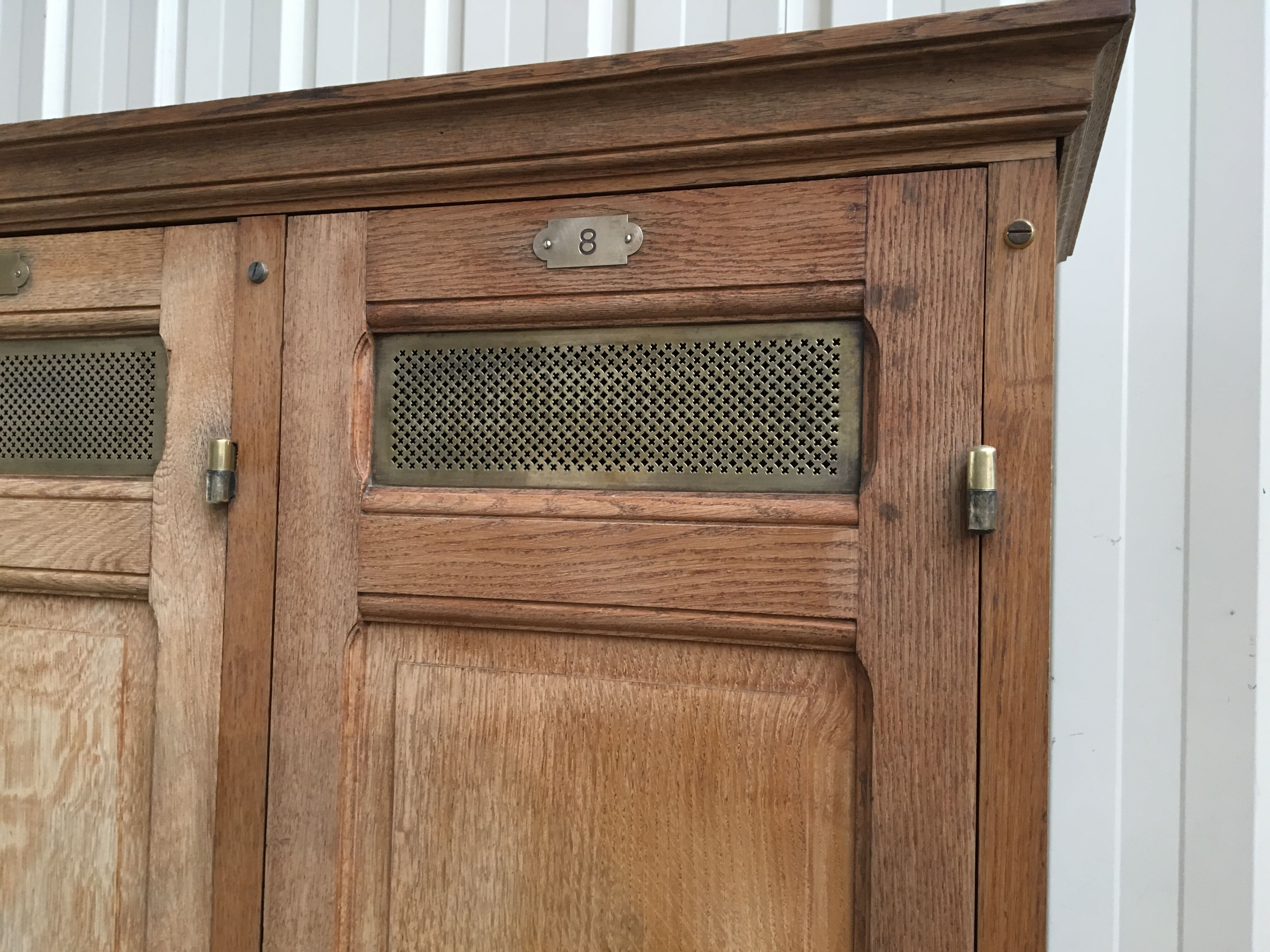 Former Bank of France 2 oak cabinet