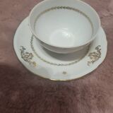 Tasse avec secoupe porcelaine berry