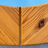 Oval Swedish mirror in pine, Scandinavian design from the 80s