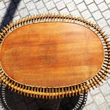 1960s rattan coffee table