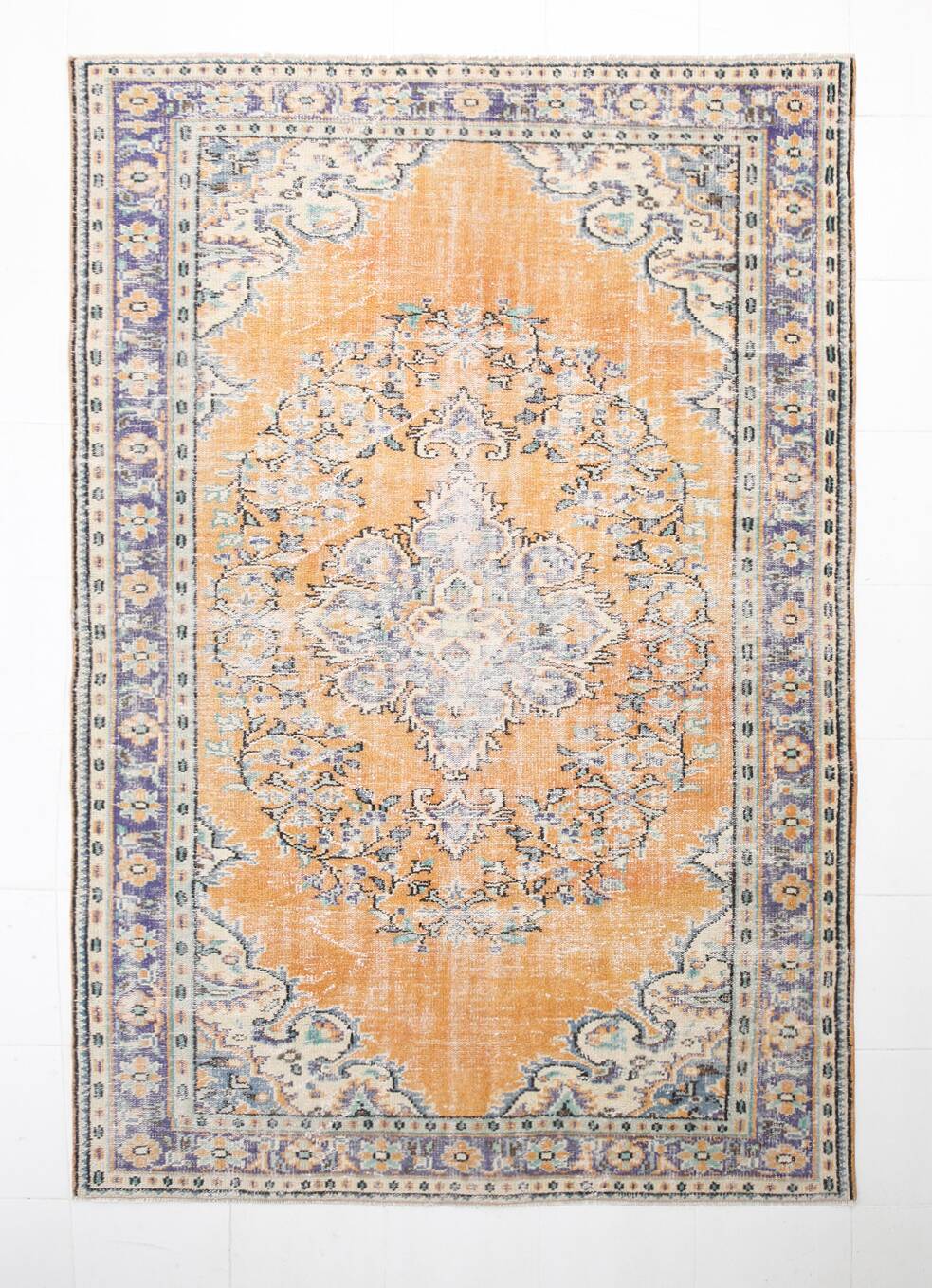 7x10 Vintage Geometric Style Traditional Orientel Carpet, 200x298 Cm