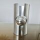 Pair of "oxar" brushed metal wall lights, space age, 1970