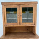 Vaisselier ancien portes vitrées fleurs de lys année 50