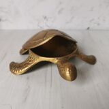 Brass turtle jewelry box
