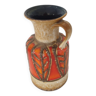 Vase avec anse Vintage Jasba en céramique  - Hauteur 25cm - 70's