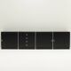 Large black and aluminum sideboard by Interlübke, 1980s Germany.