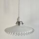 Suspension ancienne en opaline et porcelaine