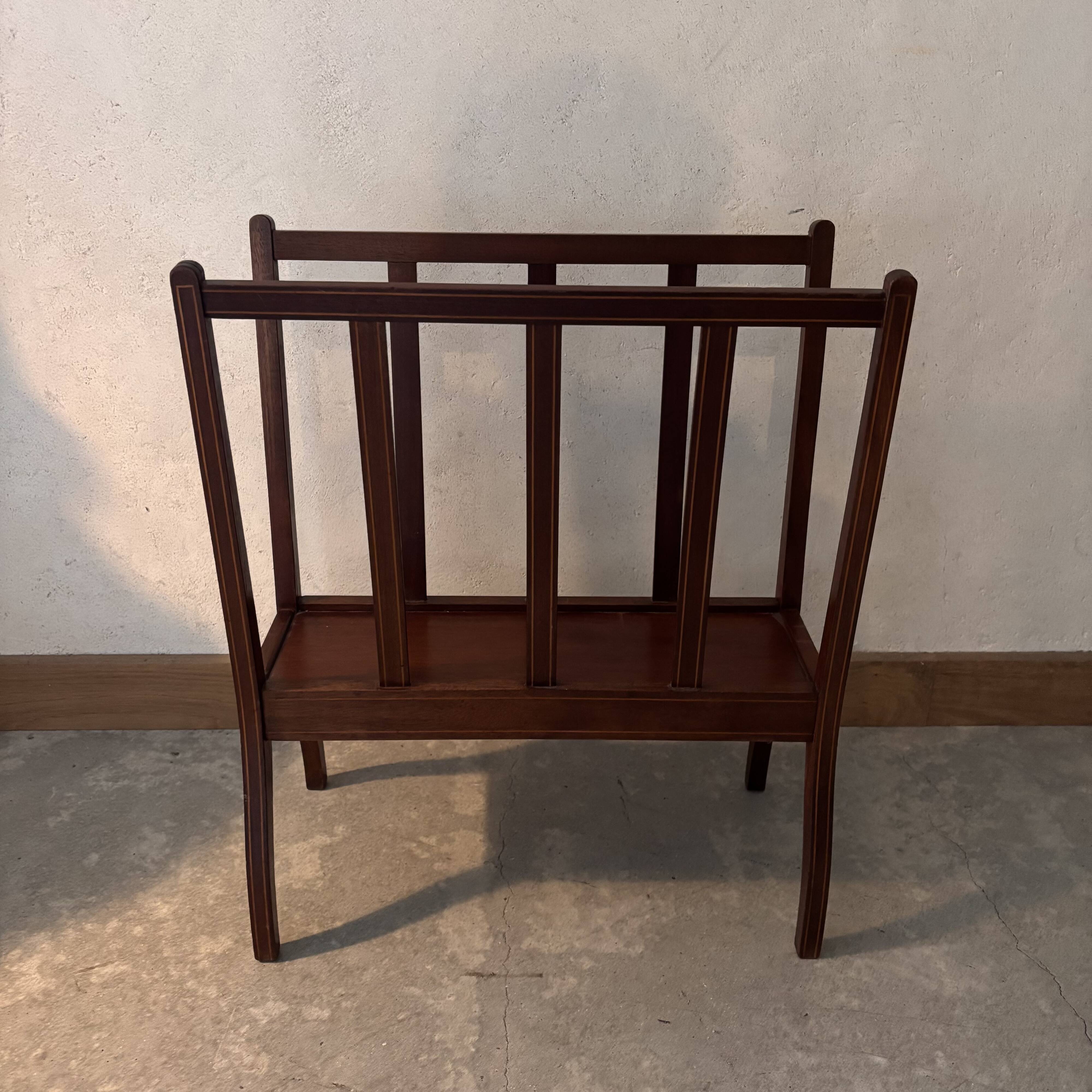 Mahogany magazine rack