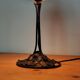 Wrought iron lamp - Art Nouveau lamp, black metal, plant decoration.