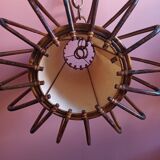 Vintage rattan pendant light