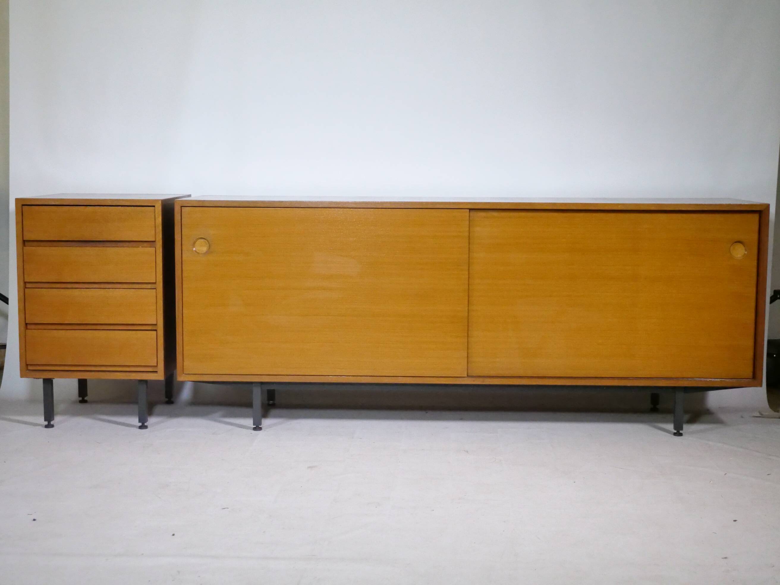 Teak sliding door sideboard by Ernst Martin Dettinger for Bormann, 1960s