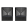 Charles Rennie Mackintosh Black Ashwood Willow Italian Pair of Armchairs