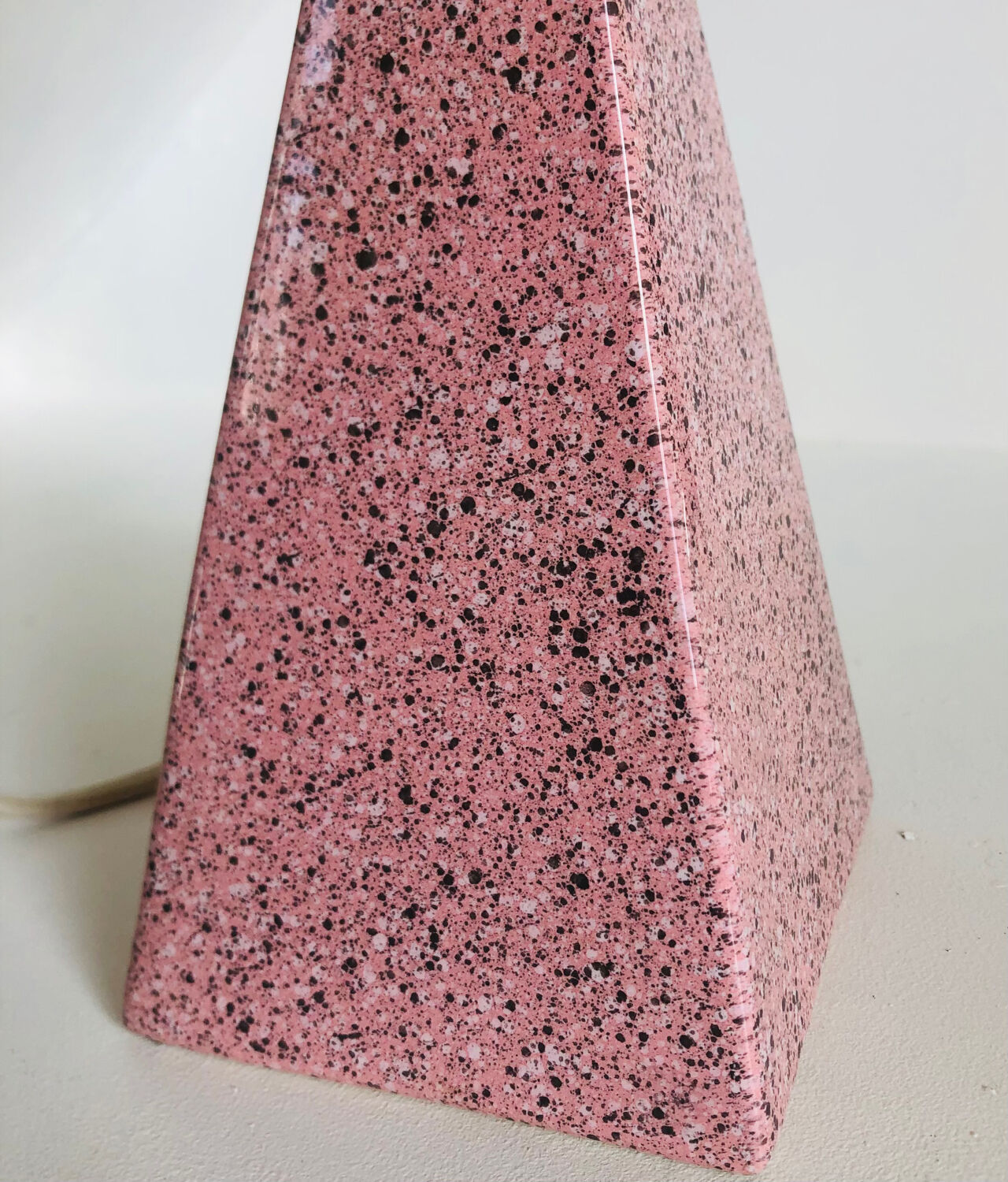 Brussels porcelain lamp base with terrazzo effect